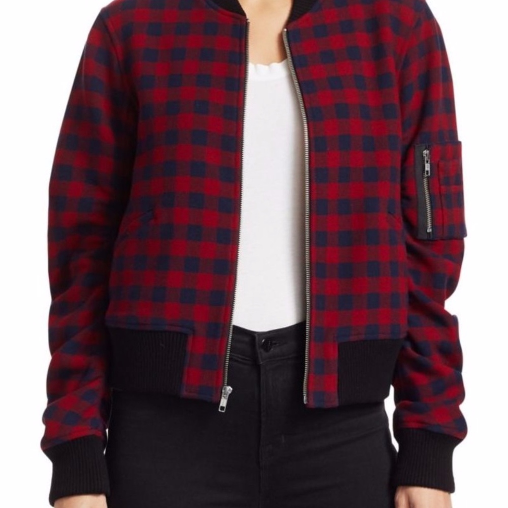 A.L.C Andrew Plaid Wool Bomber Jacket $695 NWT